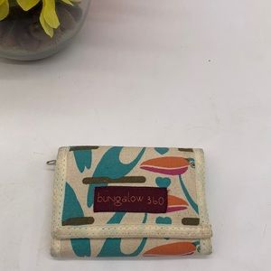 Bungalow 360 Parrot teal Orange small foldable wallet
